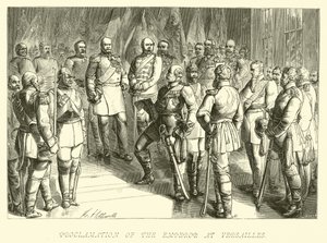 Proklamation des Kaisers in Versailles von German School