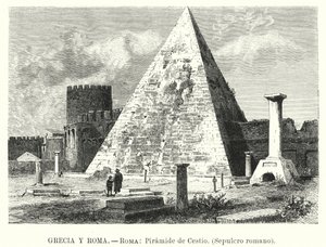Pyramide des Cestius, Grab des Gaius Cestius, Rom von German School