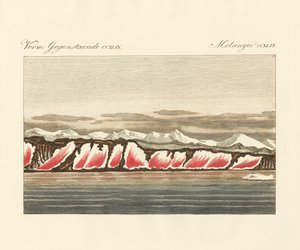 Rot gefärbter Schnee