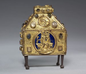 Reliquiar in Form einer Geldbörse, um 1320