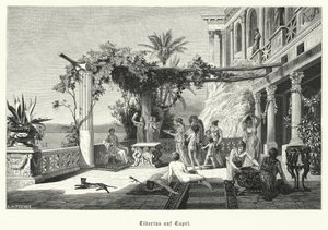 Römischer Kaiser Tiberius auf der Insel Capri