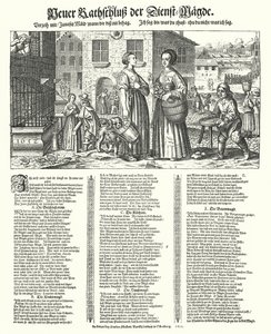 Satirisches Gedicht über die Laster der Diener von German School