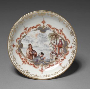 Untertasse, Hersteller Meissener Porzellanmanufaktur, Deutschland, ca. 1723