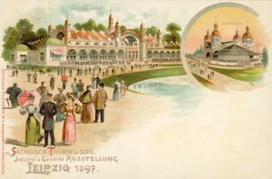 Sachsen- und Thüringer Handels- und Industrieausstellung in Leipzig, Deutschland von German School