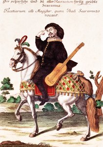 Scaramouche zu Pferd von German School