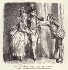 Szene aus Friedrich Schillers Komödie Der Neffe als Onkel von German School