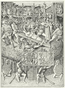 Szene aus einem mittelalterlichen Mysterienspiel von German School