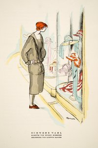 Schwere Wahl, Outfit von Eugen Mossner, aus Styl, veröffentlicht 1922