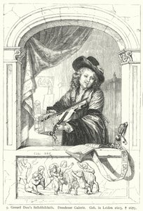 Selbstporträt des niederländischen Malers Gerrit Dou aus dem Goldenen Zeitalter