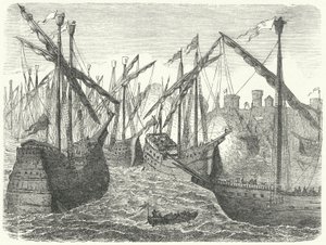 Schiffe der Hanse vor Kopenhagen von German School