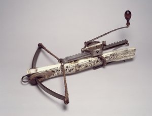 Sportarmbrust und Cranquin (Stahl & Holz mit Horn und Knochen eingelegt)