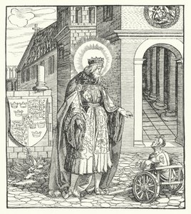 St. Eduard der Bekenner, König von England von German School