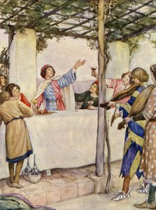 Der heilige Franziskus genießt die Freuden der Jugend