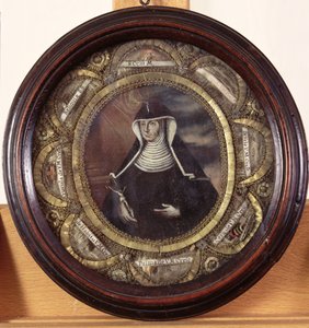 St. Maria Crescentia Hoess (1682-1744) umgeben von Reliquien der Heiligen von German School