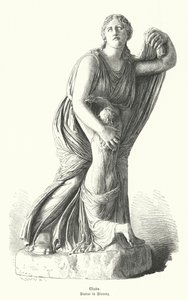 Statue von Niobe, die eines ihrer Kinder vor Artemis und Apollo schützt von German School
