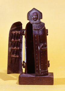 Statuette der Nürnberger schwarzen Jungfrau, Reduktion einer Statue aus dem 15. Jahrhundert, die zur Folterung von Hexen verwendet wurde von German School