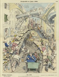 Straßenszene im Jahr 1900 von German School