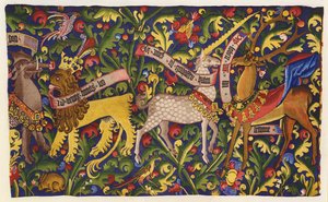 Wandteppich-Altarfrontal mit mythischen Kreaturen, Basel