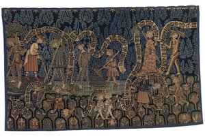 Wandteppich, der den Monat Juli darstellt, ca. 1400-25 von German School