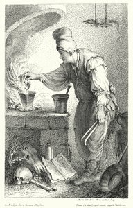Der Alchemist (Stich) von German School