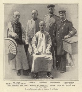 Die chinesische Sühne-Mission nach Deutschland, Prinz Chun an Bord der S.S. "Bayern" von German School