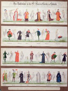 Der Totentanz aus der Marienkirche in Lübeck von German School