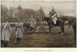 Die Huldigung des Kaisers an Bismarck von German School
