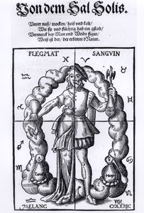Die vier Temperamente, aus Quinta Essentia von Leonhart Thurneisser zum Thurn, veröffentlicht in Leipzig, 1574 von German School