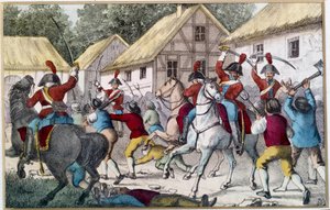 Die französische Armee von preußischen Bauern gefangen genommen