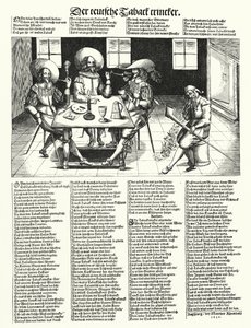 Die deutschen Tabaktrinker (Stich) von German School