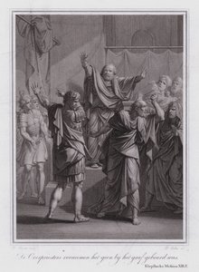 Die Hohepriester erfahren, dass das Grab Christi leer ist (Gravur) von German School