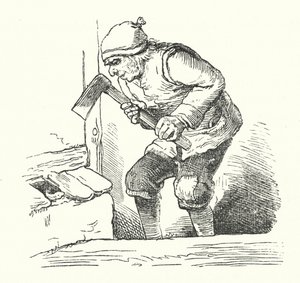 Der Mann und die Schlange (Gravur) von German School
