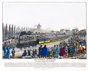 Die Eröffnung der Nürnberg-Fürther Eisenbahn, 7. Dezember 1835