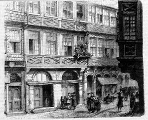 Das Rothschild-Haus im Ghetto, Frankfurt (Gravur)