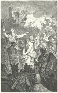 Die Taufe von Chlodwig I., König der Franken, 496 von German School