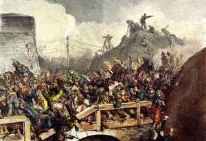 Die besiegten französischen Truppen in der Schlacht von Sedan, 1. September 1870