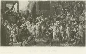 Der Einzug Karls V. in Antwerpen (Gravur) von German School