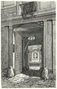 Das Haus in Paris, in dem der französische Dramatiker Pierre Corneille 1684 starb (Stich) von German School