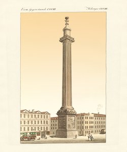Das Denkmal in London (Farbstich)