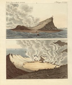 Die neue Vulkaninsel im Mittelmeer, zwei Monate später von German School