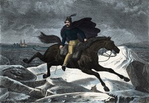 Die Geschichte von Sandor auf seinem Pferd Tartar, das auf dem Eisfluss der Donau galoppiert. In „Wenn Jemand eine Reise tut, so kann er was erzählen“, deutsche Geschichte von Franz Wiedemann von German School