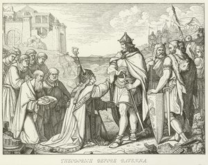 Theoderich vor Ravenna von German School