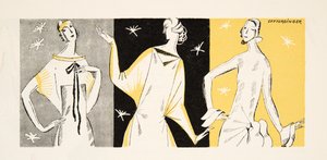 Drei Frauen in Kleidern, aus Styl, veröffentlicht 1922