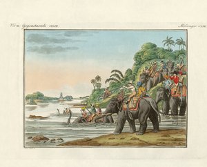 Tigerjagd auf einem indischen Fluss
