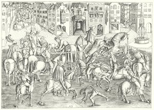Turnier in München während der Herrschaft von Albrecht IV., Herzog von Bayern von German School