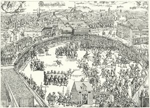 Turnier in Zwickau, August 1573 von German School