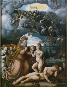 Triptychon der Schöpfung, Erschaffung Evas, zentrales Panel