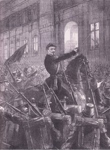 Trochu versammelt die Nationalgarde vor dem Hotel de Ville, Cassells Geschichte des Krieges zwischen Frankreich und Deutschland