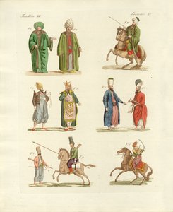 Türkische Nationalkostüme (Farbstich)