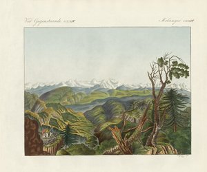 Zwei Ansichten des Himalaya von German School
